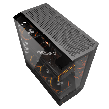DARKFLASH DY460 ATX CASE W/ TEMPERED GLASS PANEL DUAL CHAMBER (BLACK)