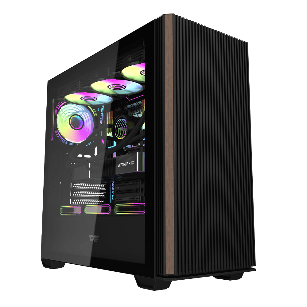 DARKFLASH DS900WS ATX CASE W/ TEMPERED GLASS SIDE (BLACK)