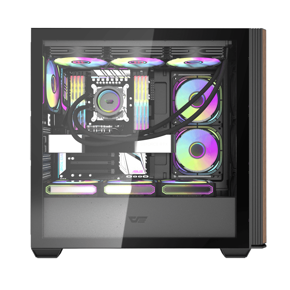 DARKFLASH DS900WS ATX CASE W/ TEMPERED GLASS SIDE (BLACK)