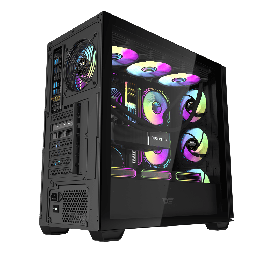 DARKFLASH DS900WS ATX CASE W/ TEMPERED GLASS SIDE (BLACK)