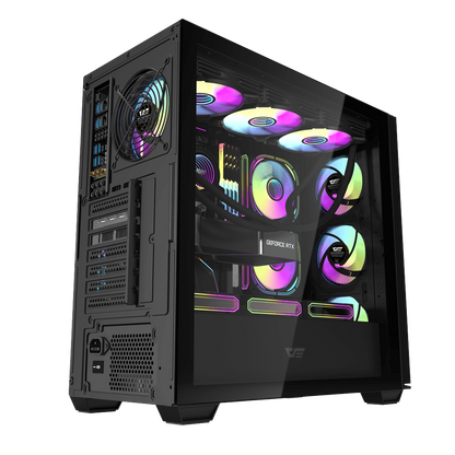 DARKFLASH DS900WS ATX CASE W/ TEMPERED GLASS SIDE (BLACK)