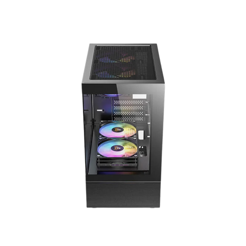 ANTEC CX200M RGB ELITE MINI TOWER CASE W/ TEMPERED GLASS FRONT/SIDE PANEL, 3 ARGB FANS