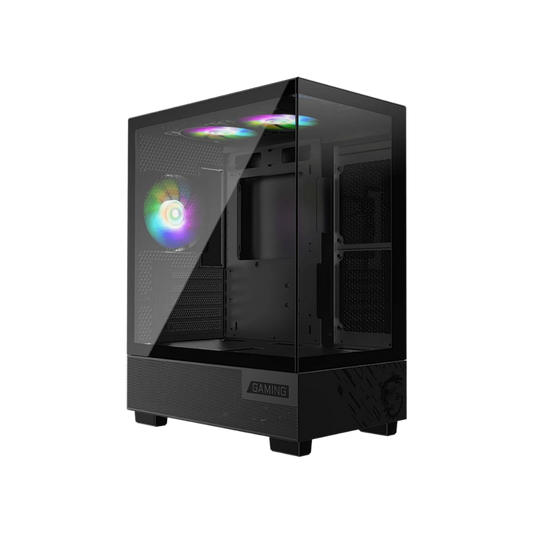 MSI PAG PANO M110A MID TOWER CASE  W/ TEMPERED GLASS 3 ARGB FANS (BLACK)