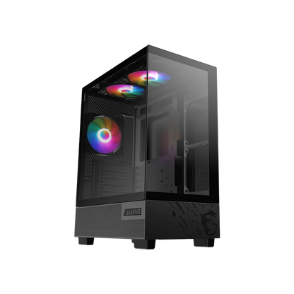 MSI PAG PANO M110A MID TOWER CASE  W/ TEMPERED GLASS 3 ARGB FANS (BLACK)