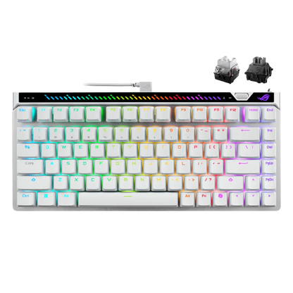 ASUS ROG FALCHION ACE 75HE 75-KEY COMPACT ANALOG GAMING KEYBOARD (ROG HFX V2 SWITCH) (WHITE)