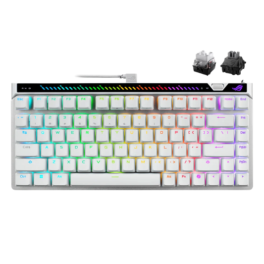 ASUS ROG FALCHION ACE 75HE 75-KEY COMPACT ANALOG GAMING KEYBOARD (ROG HFX V2 SWITCH) (WHITE)