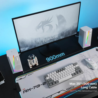 REDRAGON ANVIL 2.0CH PC RGB GAMING SPEAKER (WHITE)