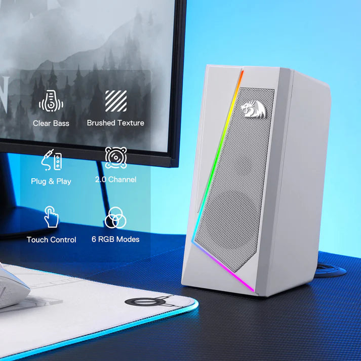 REDRAGON ANVIL 2.0CH PC RGB GAMING SPEAKER (WHITE)