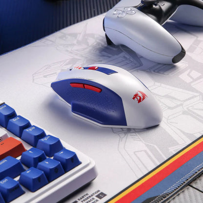 REDRAGON WOKI SUPERLIGHT WIRELESS GAMING MOUSE (WHITE/BLUE)
