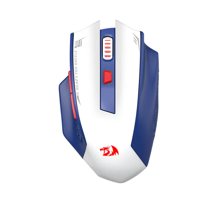 REDRAGON WOKI SUPERLIGHT WIRELESS GAMING MOUSE (WHITE/BLUE)