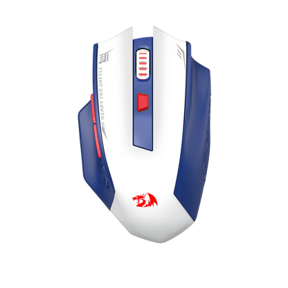 REDRAGON WOKI SUPERLIGHT WIRELESS GAMING MOUSE (WHITE/BLUE)