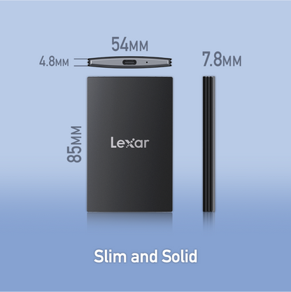 LEXAR 2TB SL500 ULTRA THIN PORTABLE SSD USB3.2 TYPE-C (LSL500/2000G) BLACK