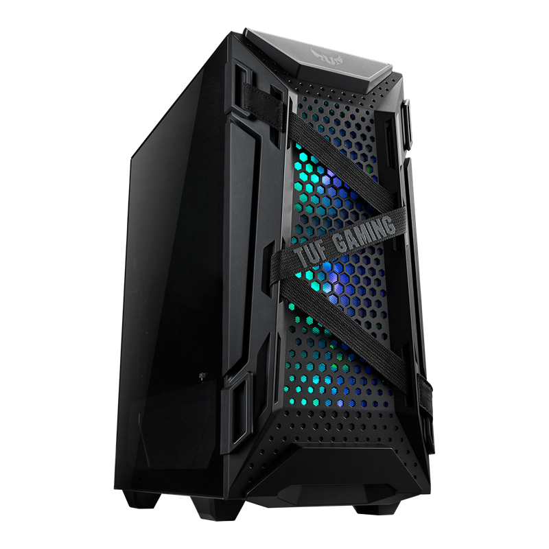 ASUS GT301 TUF GAMING MID TOWER CASE W/ TEMPERED SIDE (BLACK) - PC Quickbuys