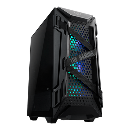 ASUS GT301 TUF GAMING MID TOWER CASE W/ TEMPERED SIDE (BLACK) - PC Quickbuys