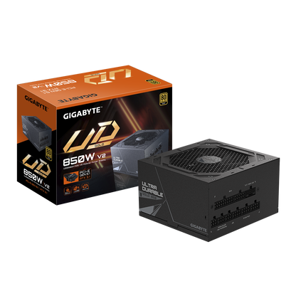 GIGABYTE UD850GM PG5 V2 PCIE5 850W 1X120MM FAN, 8SATA, 5PCIE, ACTIVE PFC, MODULAR, 80-PLUS GOLD