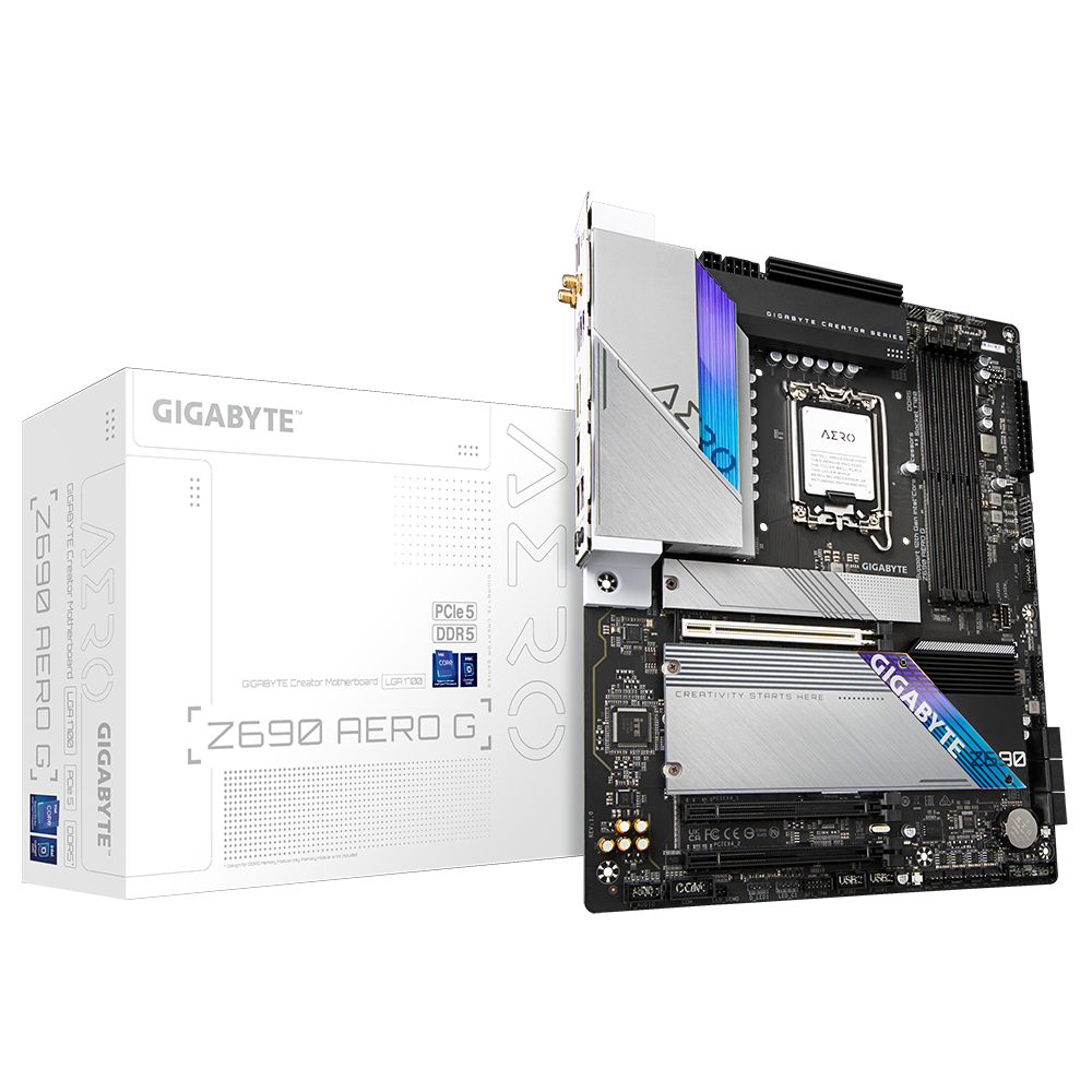 GIGABYTE Z690 AERO G 4DDR5 4XM.2 MOTHERBOARD (HDMI, DP) WIFI+BT