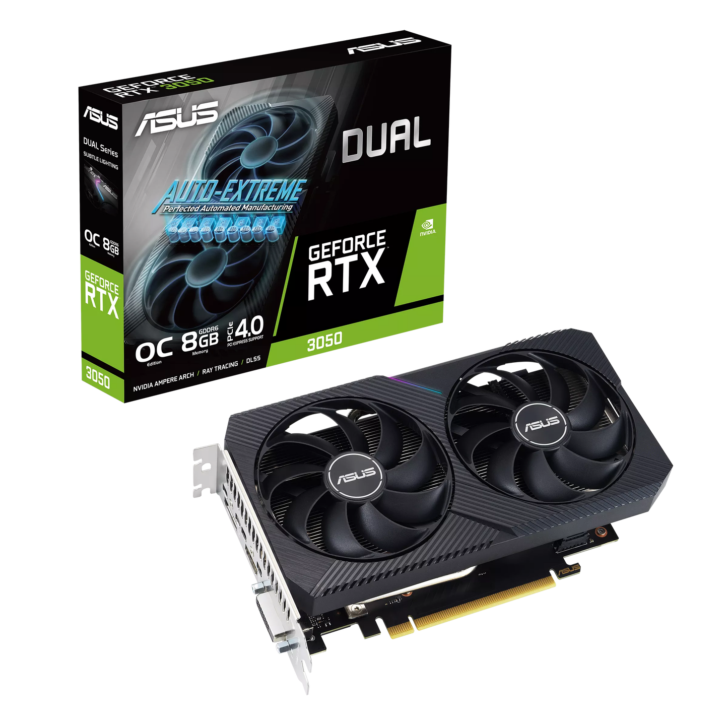 ASUS RTX 3050 8GB 128BIT GDDR6 DUAL-O8G-V2 (DVI, HDMI, DP)