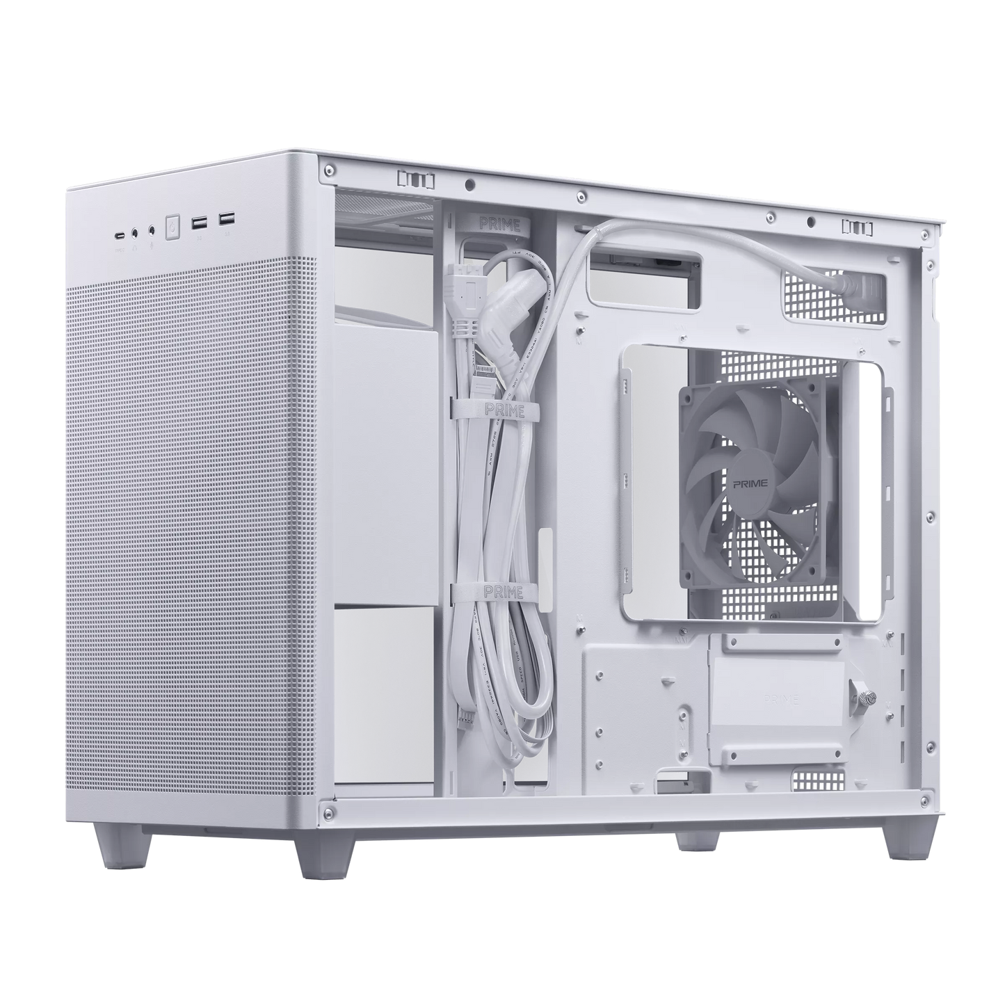ASUS PRIME AP201 TEMPERED GLASS MICROATX CASE W/ 1FAN