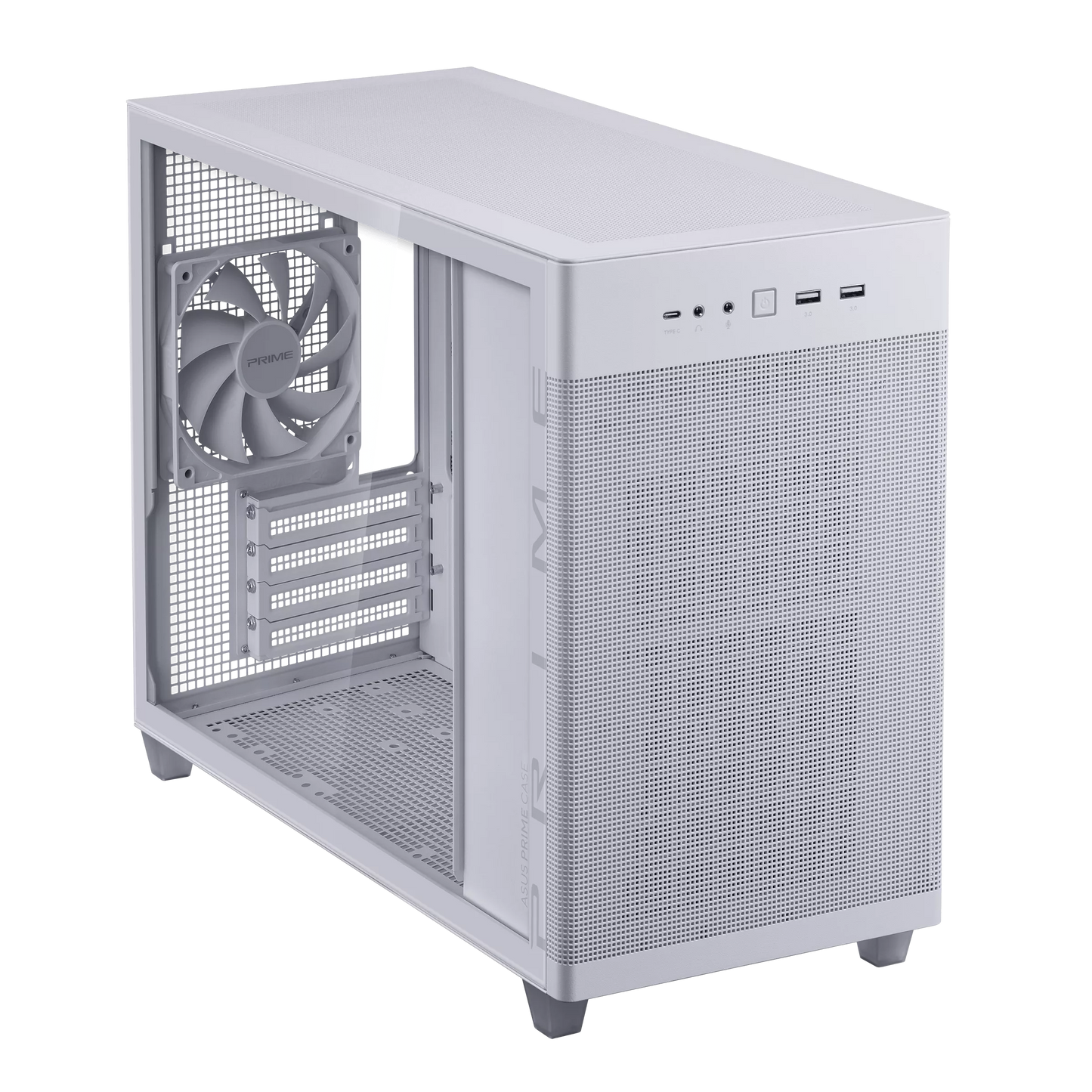 ASUS PRIME AP201 TEMPERED GLASS MICROATX CASE W/ 1FAN