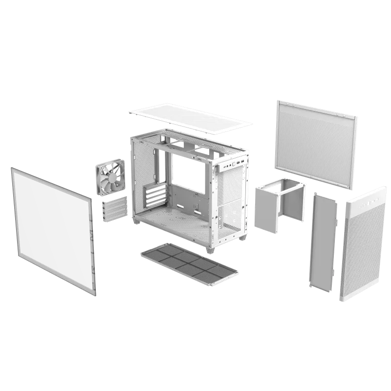 ASUS PRIME AP201 TEMPERED GLASS MICROATX CASE W/ 1FAN