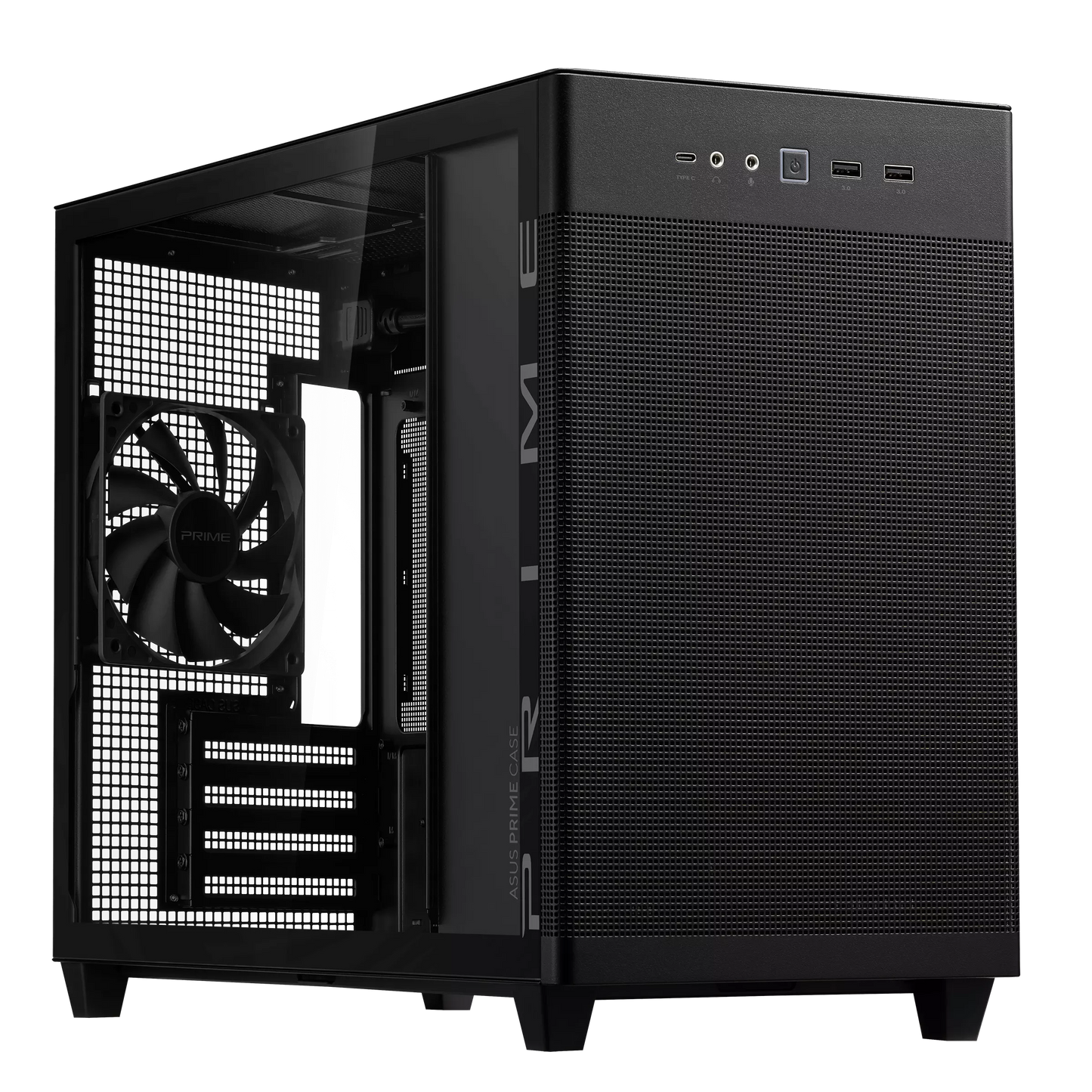 ASUS PRIME AP201 TEMPERED GLASS MICROATX CASE W/ 1FAN