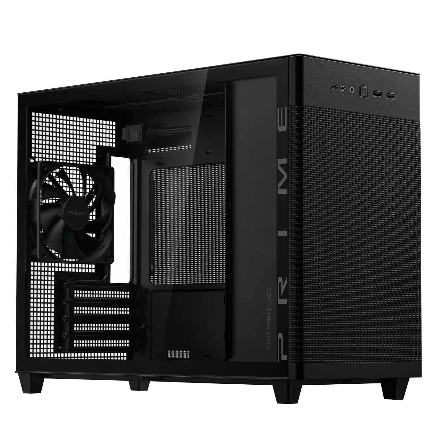 ASUS PRIME AP201 TEMPERED GLASS MICROATX CASE W/ 1FAN