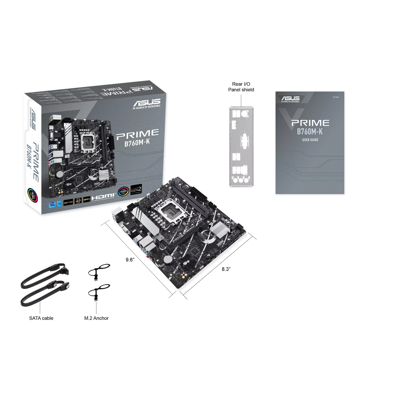 ASUS PRIME B760M-K 2DDR5 2XM.2 MOTHERBOARD (DB15, HDMI)
