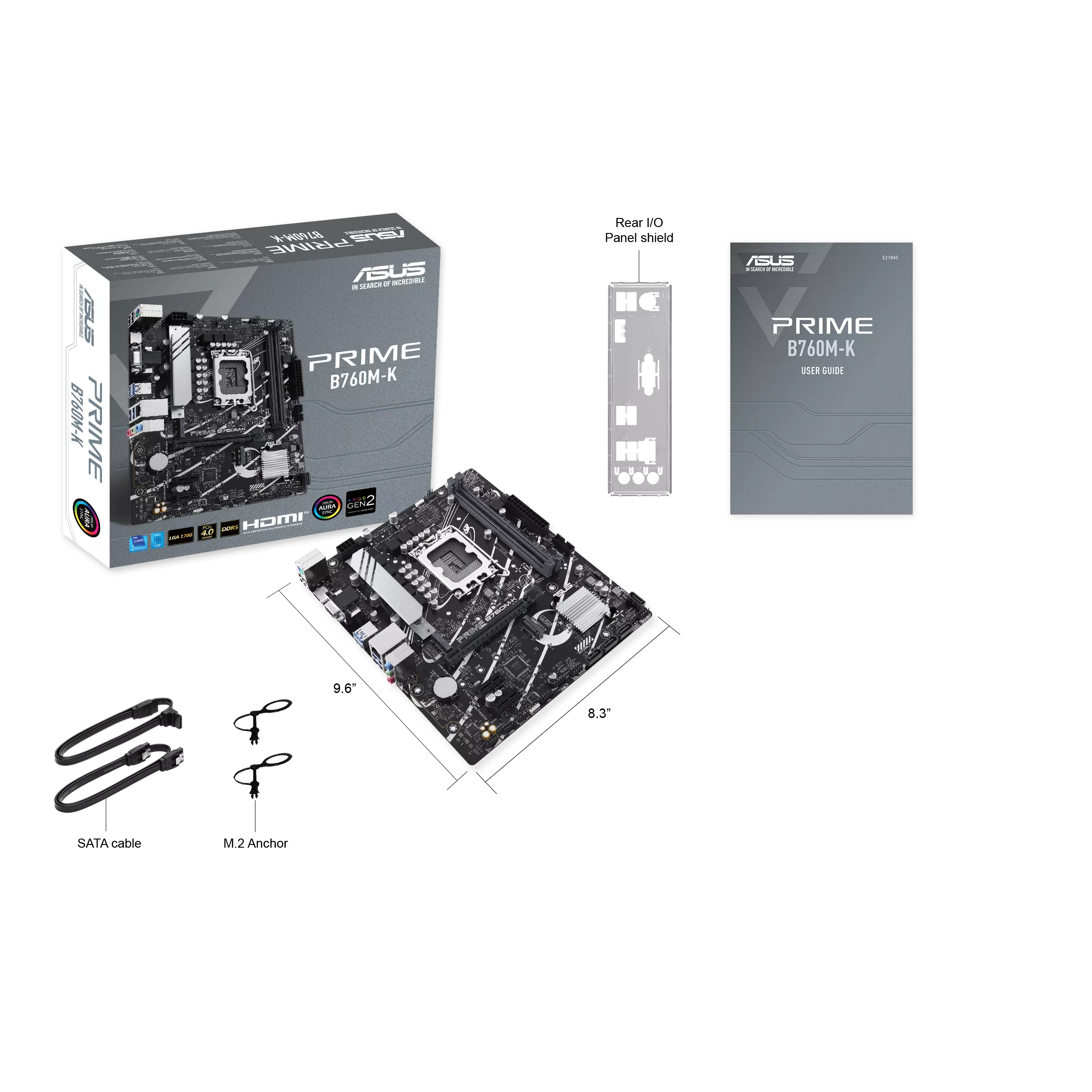 ASUS PRIME B760M-K 2DDR4 2XM.2 MOTHERBOARD (DB15, HDMI)