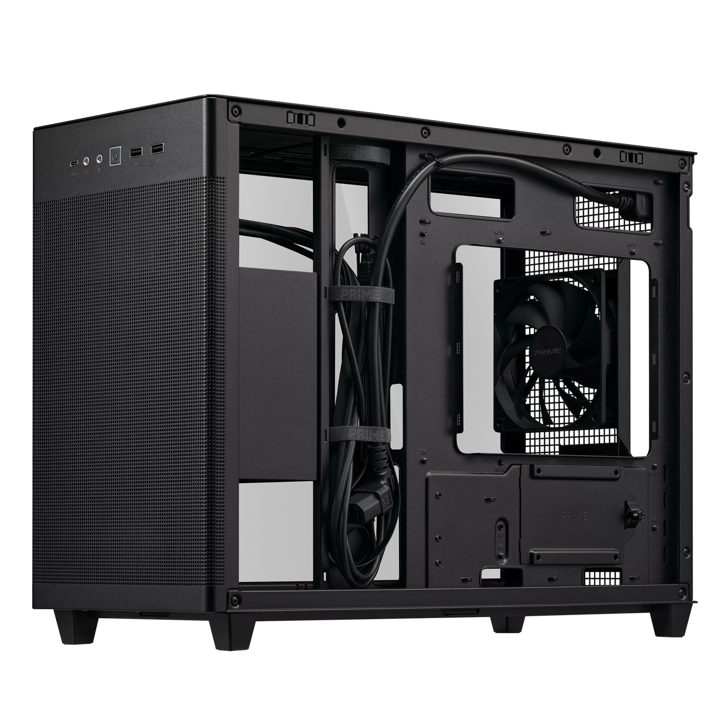 ASUS PRIME AP201 TEMPERED GLASS MICROATX CASE W/ 1FAN
