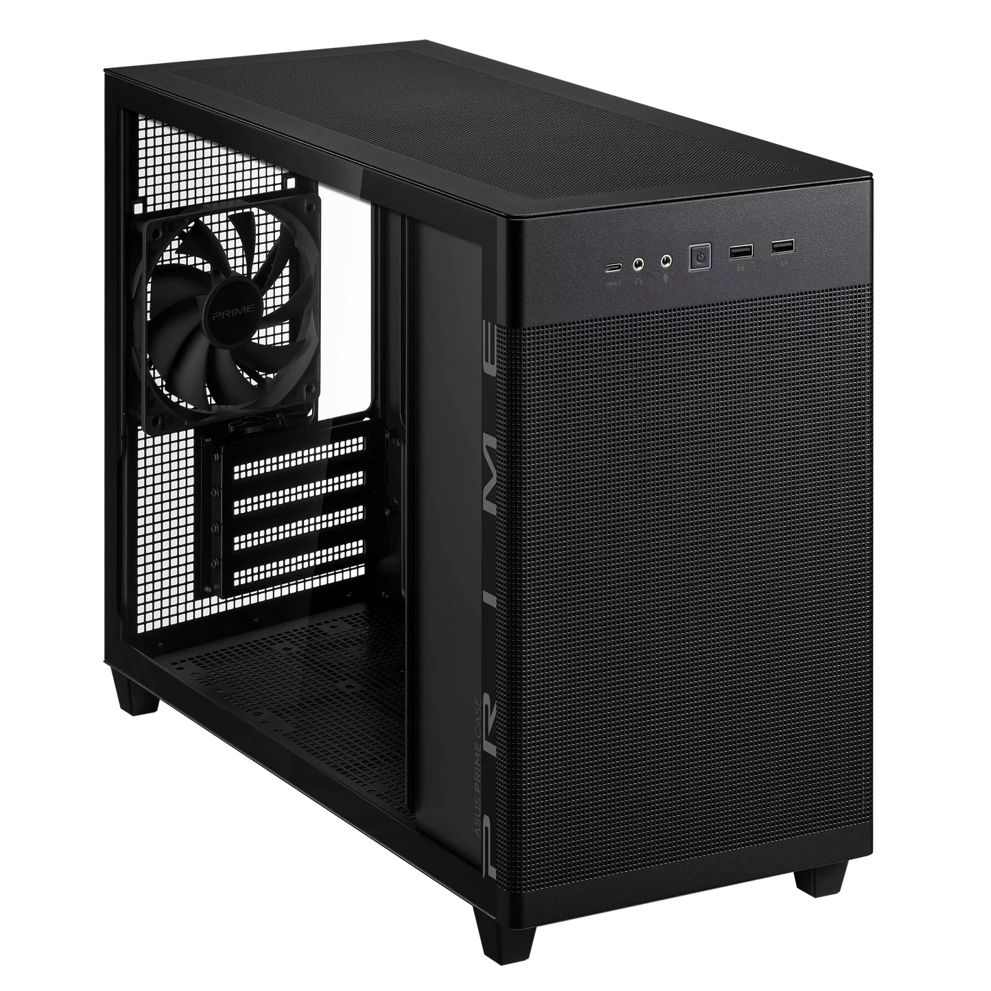 ASUS PRIME AP201 TEMPERED GLASS MICROATX CASE W/ 1FAN