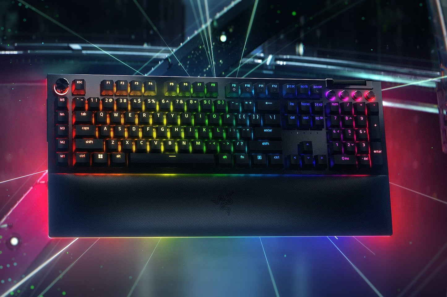 RAZER BLACKWIDOW V4 PRO MECHANICAL GAMING KEYBOARD (GREEN SWITCH)