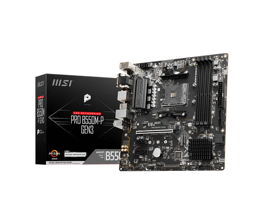 MSI PRO B550M-P GEN3 4DDR4 M.2 MOTHERBOARD (DB15, DVI, HDMI)