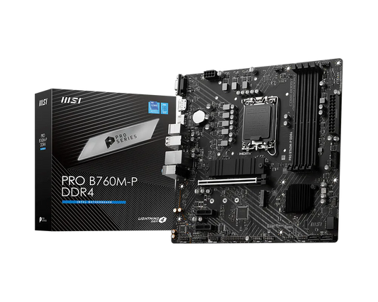 MSI PRO B760M-P 4DDR4 2XM.2 MOTHERBOARD (DB15, HDMI, DP)