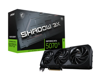 MSI RTX 5070TI 16GB 256BIT GDDR7 SHADOW 3X OC (HDMI, 3XDP)