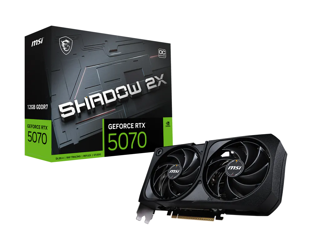 MSI RTX 5070 12G 192BIT GDDR7 SHADOW 2X OC (HDMI, 3XDP)