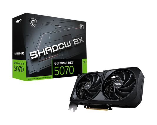 MSI RTX 5070 12G 192BIT GDDR7 SHADOW 2X OC (HDMI, 3XDP)