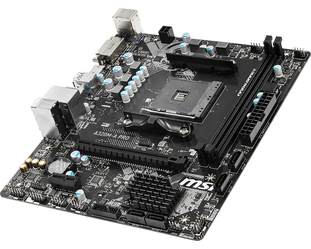 MSI A320M-A PRO 2DDR4 MOTHERBOARD (DVI, HDMI)