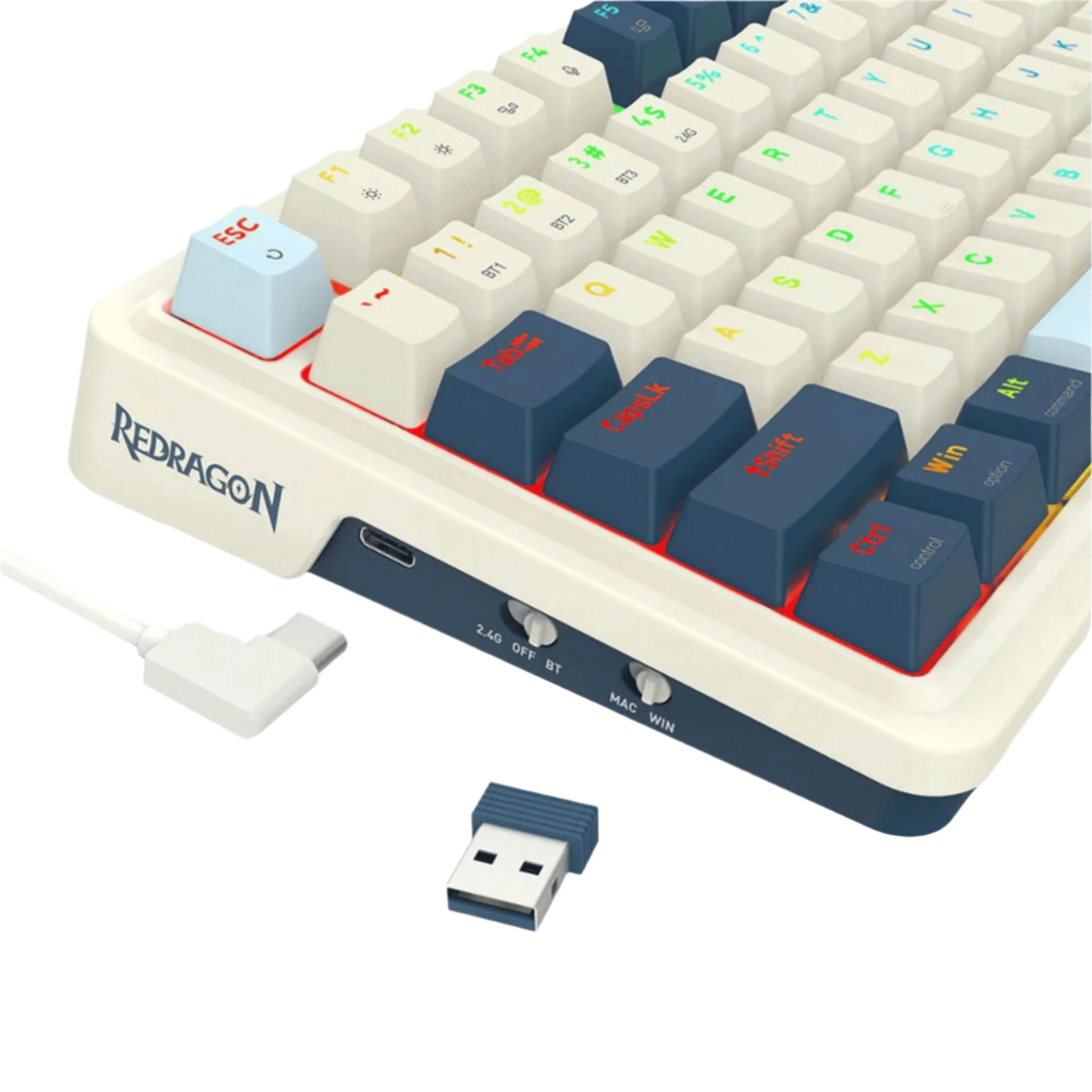 REDRAGON EISA PRO RGB TRI-MODE MECHANICAL KEYBOARD (RED SWITCH)