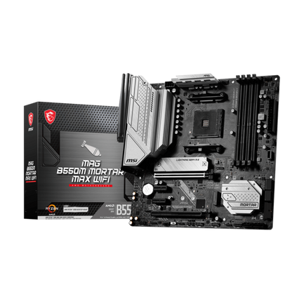 MSI MAG B550M MORTAR MAX WIFI 4DDR4 2XM.2 MOTHERBOARD (HDMI, DP) WIFI+BT
