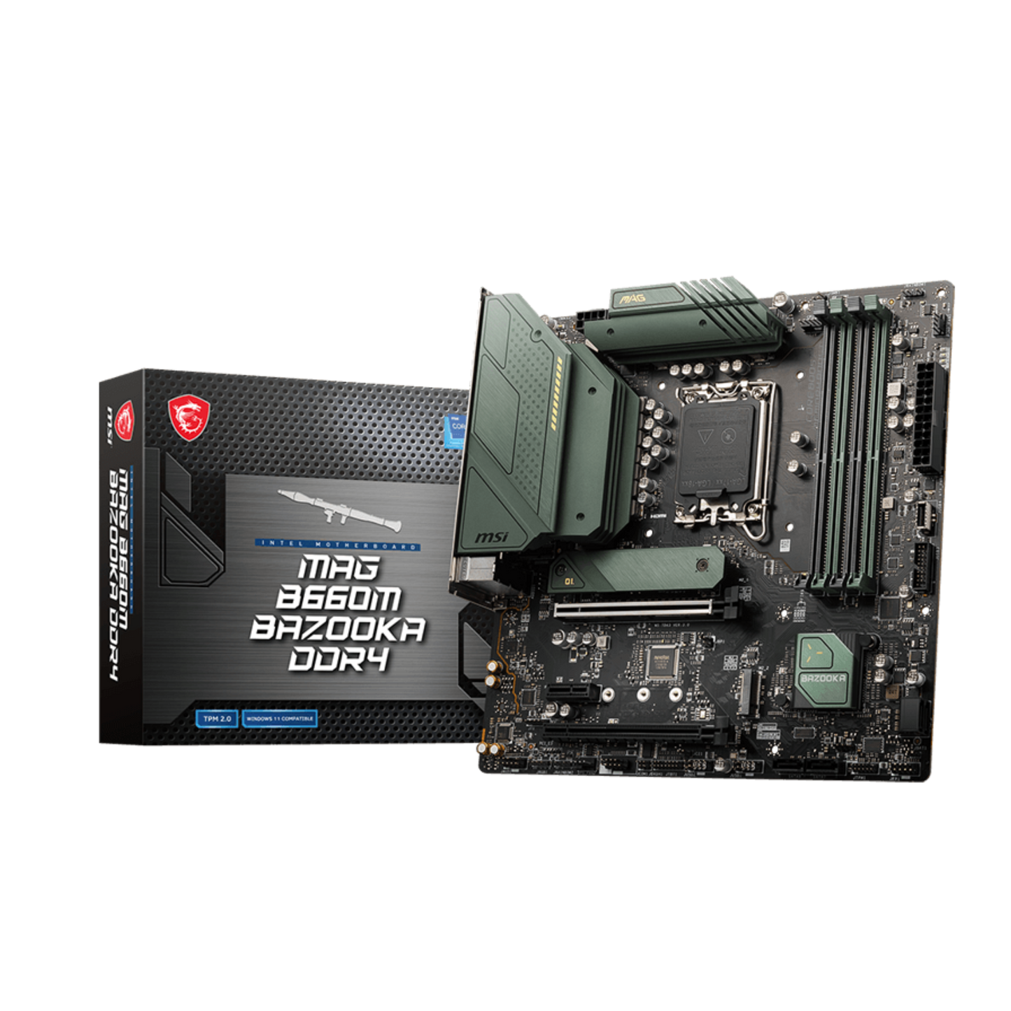 MSI MAG B660M BAZOOKA 4DDR4 2XM.2 MOTHERBOARD (HDMI, DP)