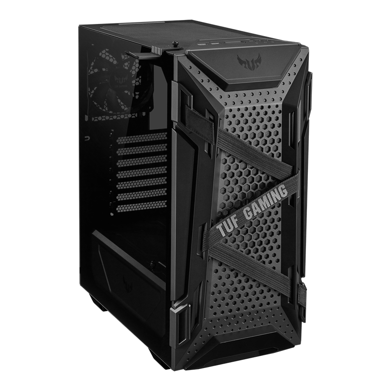 ASUS GT301 TUF GAMING MID TOWER CASE W/ TEMPERED SIDE (BLACK)