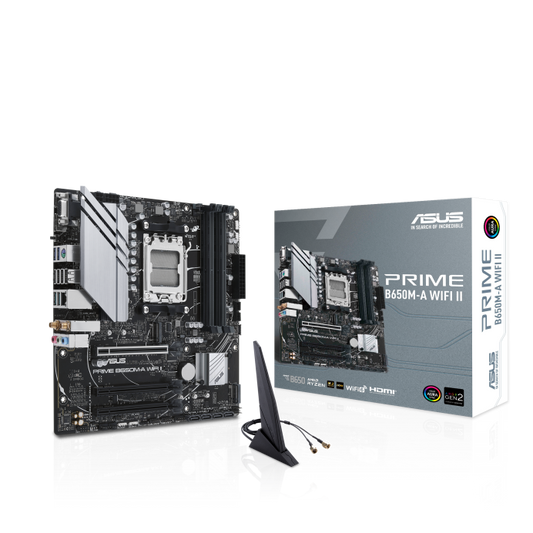 ASUS PRIME B650M-A WIFI II 4DDR5 2XM.2 MOTHERBOARD (HDMI, DP, VGA) WIFI+BT