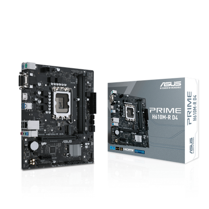 ASUS PRIME H610M-R D4 2DDR4 M.2 MOTHERBOARD (HDMI, DB15, DVI)