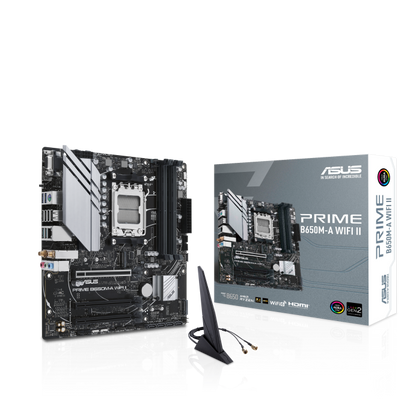 ASUS PRIME B650M-A WIFI II 4DDR5 2XM.2 MOTHERBOARD (HDMI, DP, VGA) WIFI+BT